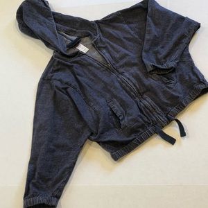 TEA collection girls chambray full zip hooded